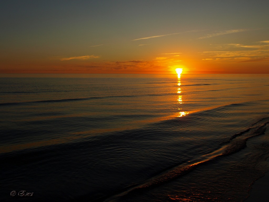 Die Schönheit des Sonnenuntergangs.