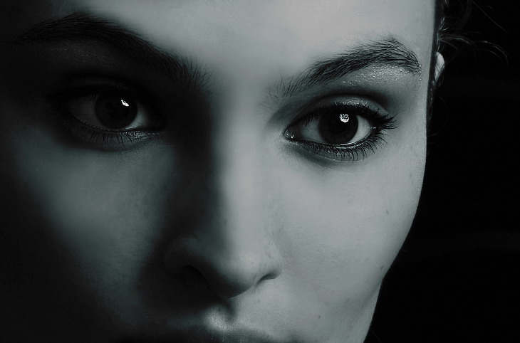 sie wollte die Augen sagen