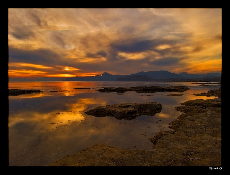 Sonnenuntergang in der Bucht Kapsel