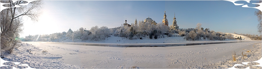 Torschok. Panorama Kloster des hl. Winter