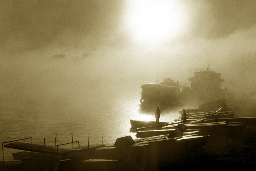 Nebligen Morgen am Dnjepr