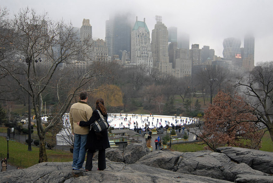Central Park entfernt. Foggy Day