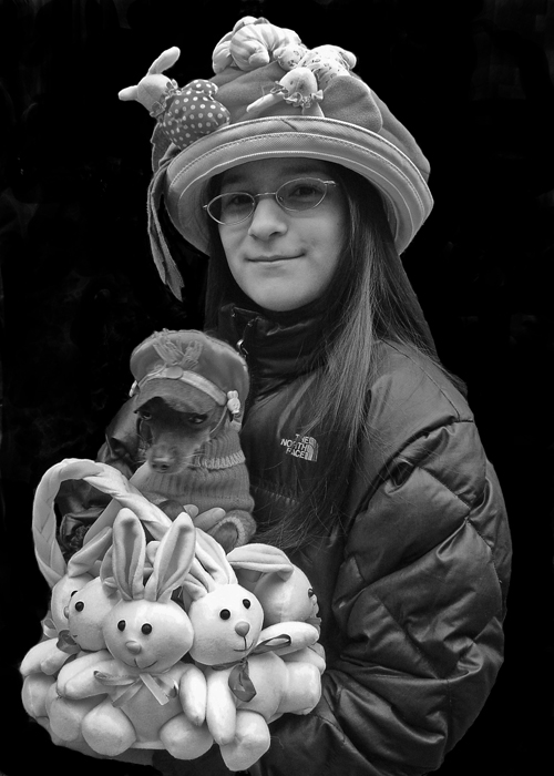 Madonna mit dem Hund und der Hase