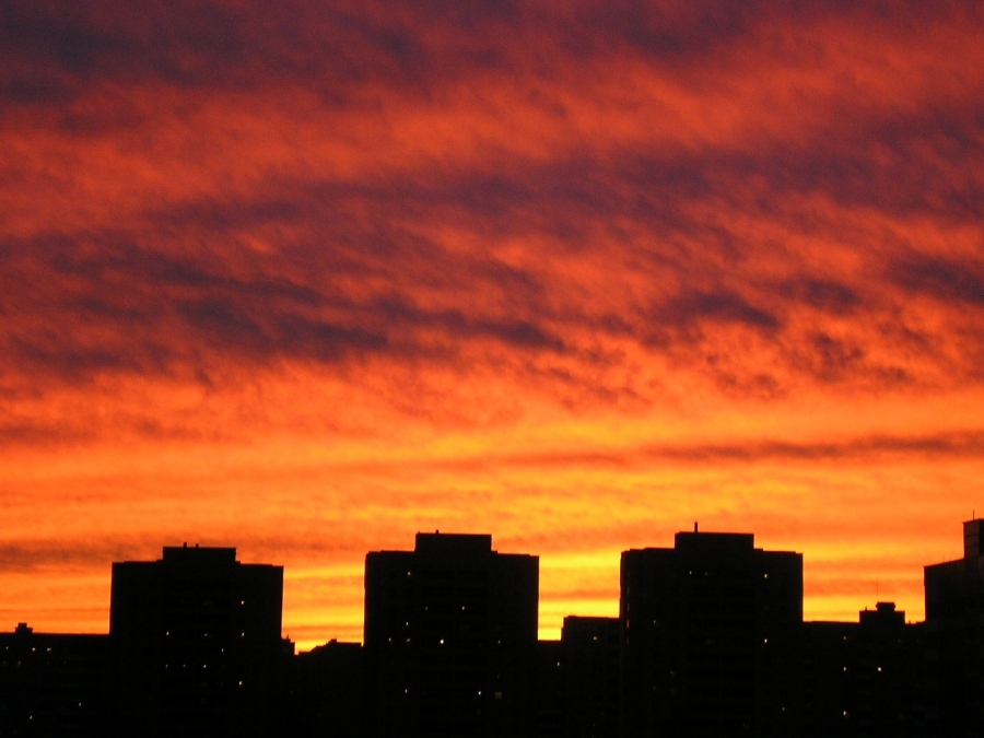 Sonnenuntergang in der Stadt