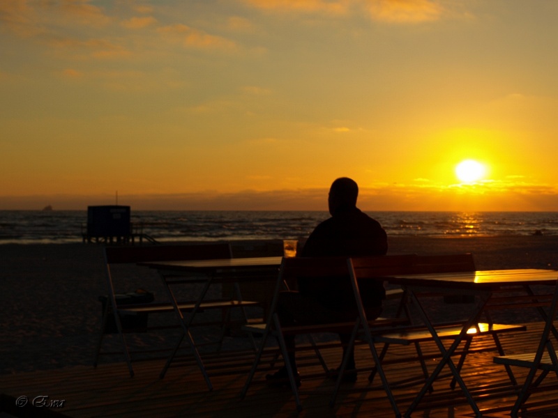 Im Vorgriff auf den Sonnenuntergang.