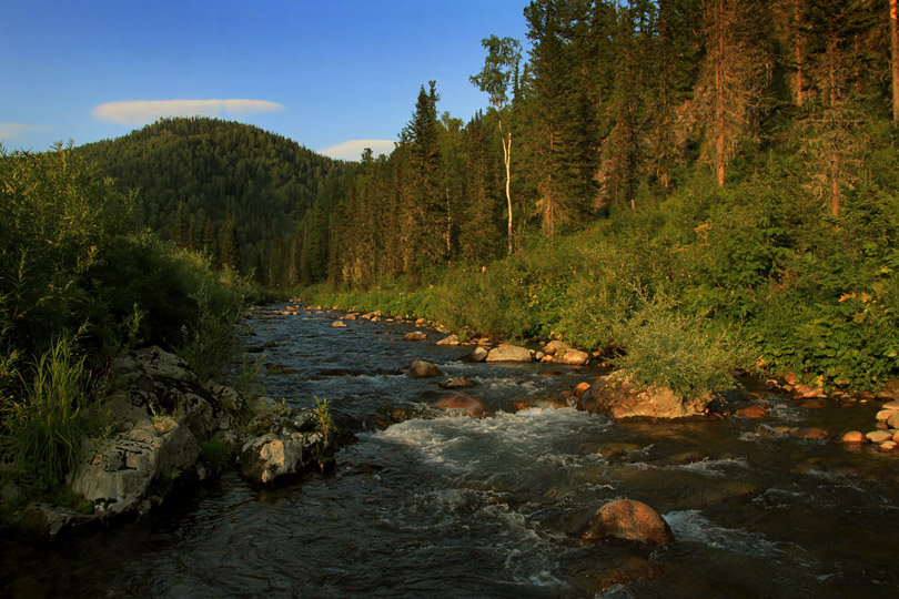 Abendstimmung am Amzase