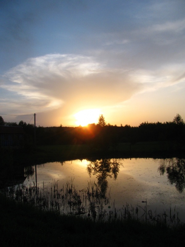 Frühling Sonnenuntergang