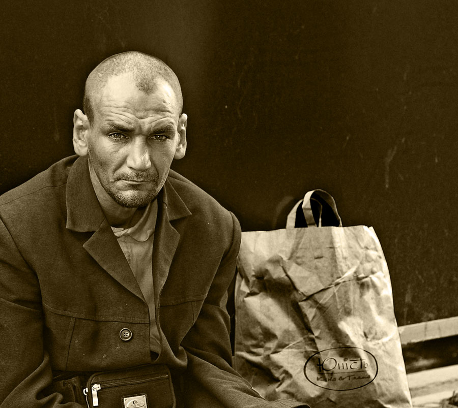 Porträt der Obdachlosen