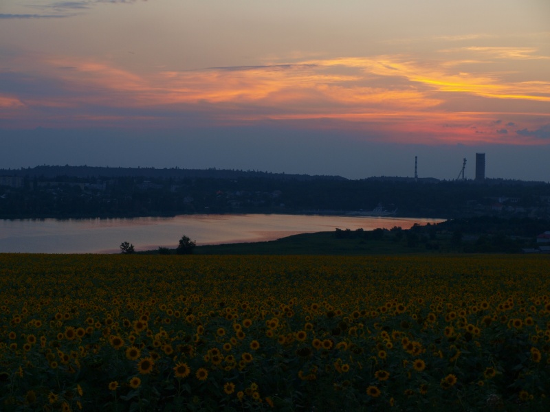 Sonnenuntergang in Kriwoj Rog