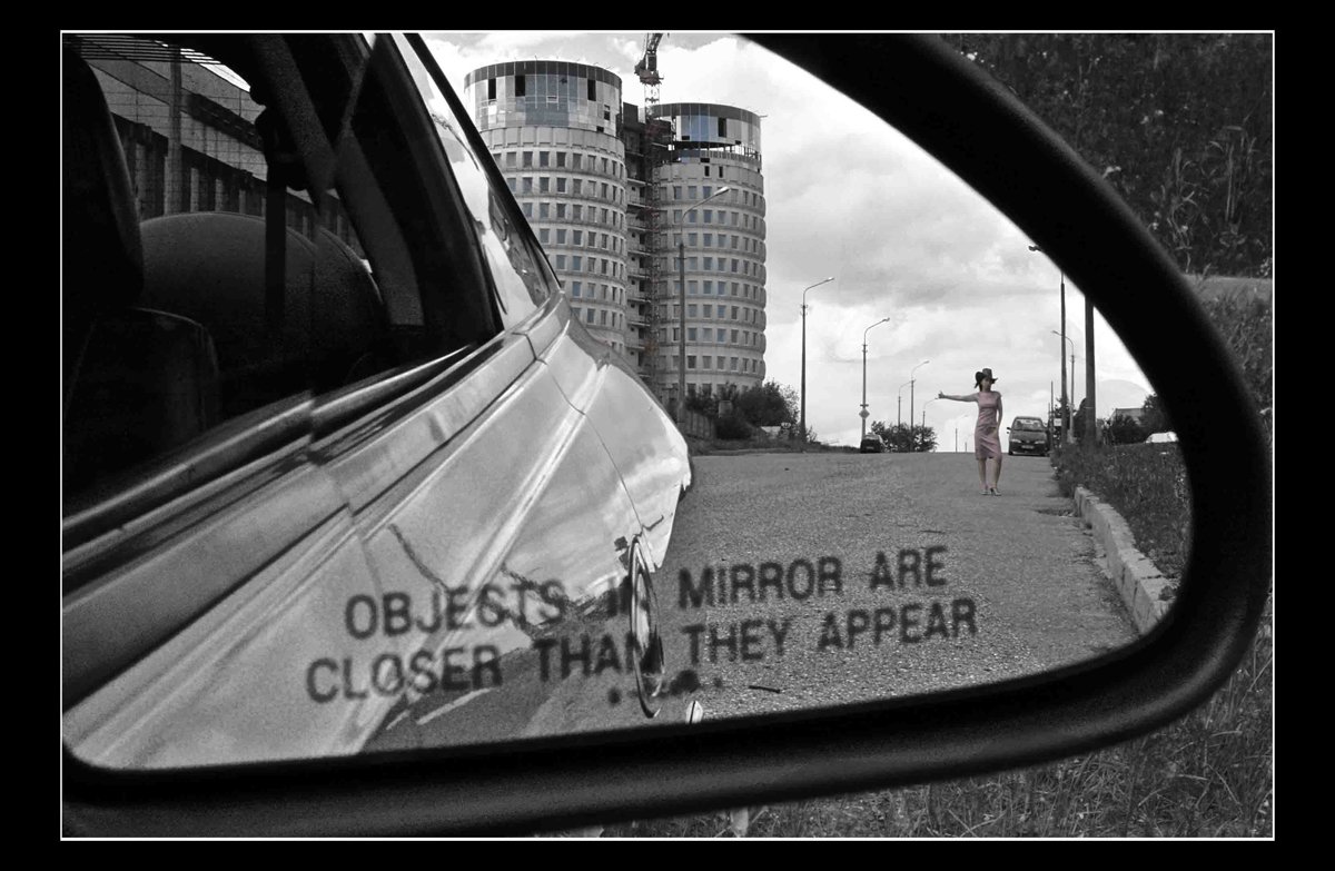 |objects in mirror are closer than they appear|