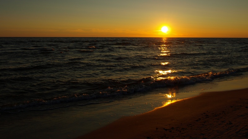 Ruhige Sonnenuntergang.