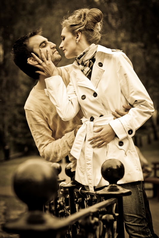 Liebhaber auf der Brücke