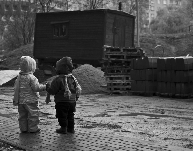 aber gestern gab es einen Sandkasten ...