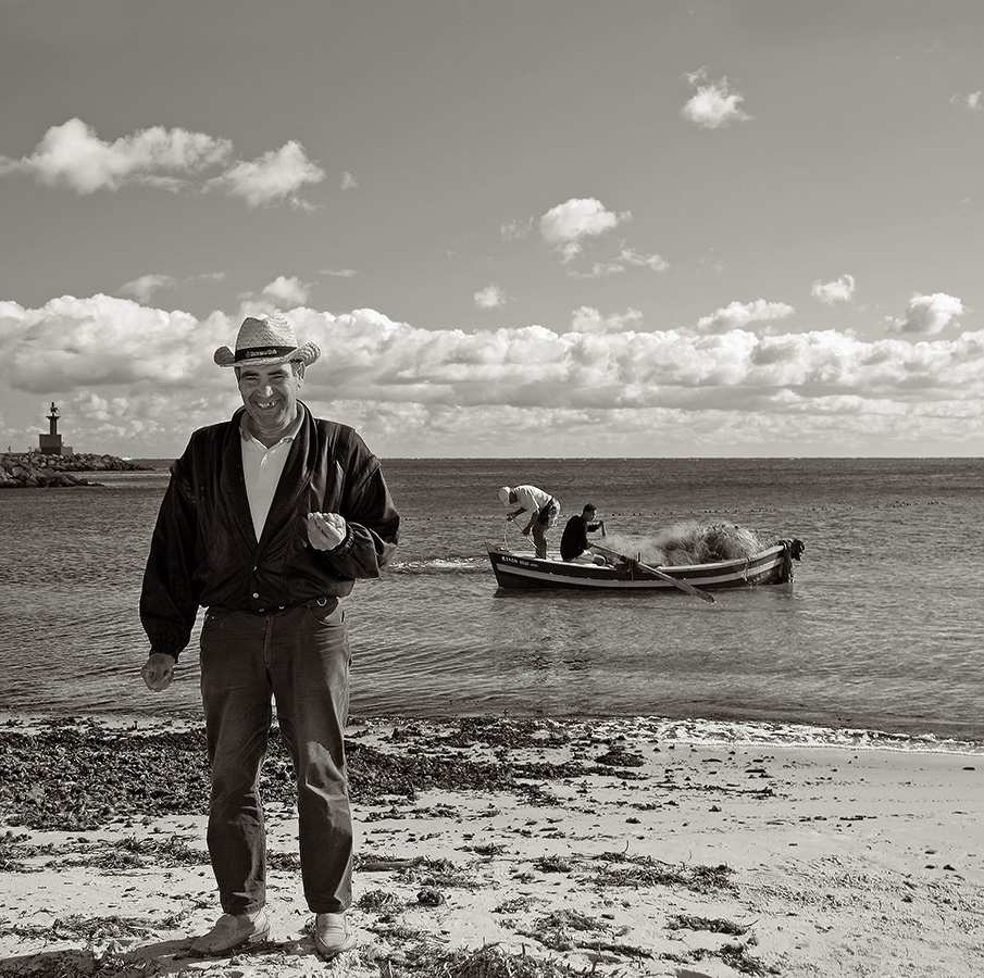 Seekers von Steinen und Fisch