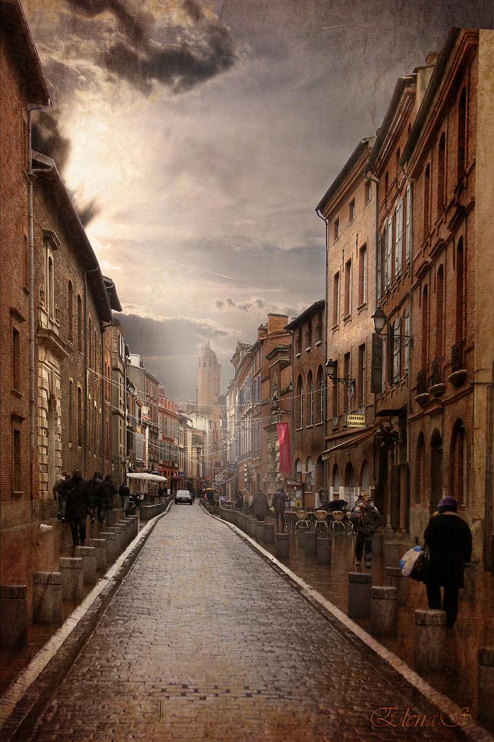 Walking durch den Winter Toulouse