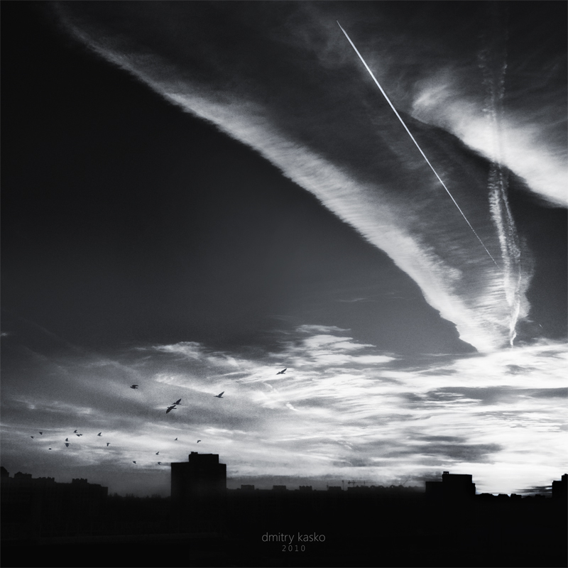 Wer Engel am Himmel sieht, nicht sehen, Vögel in den Himmel.