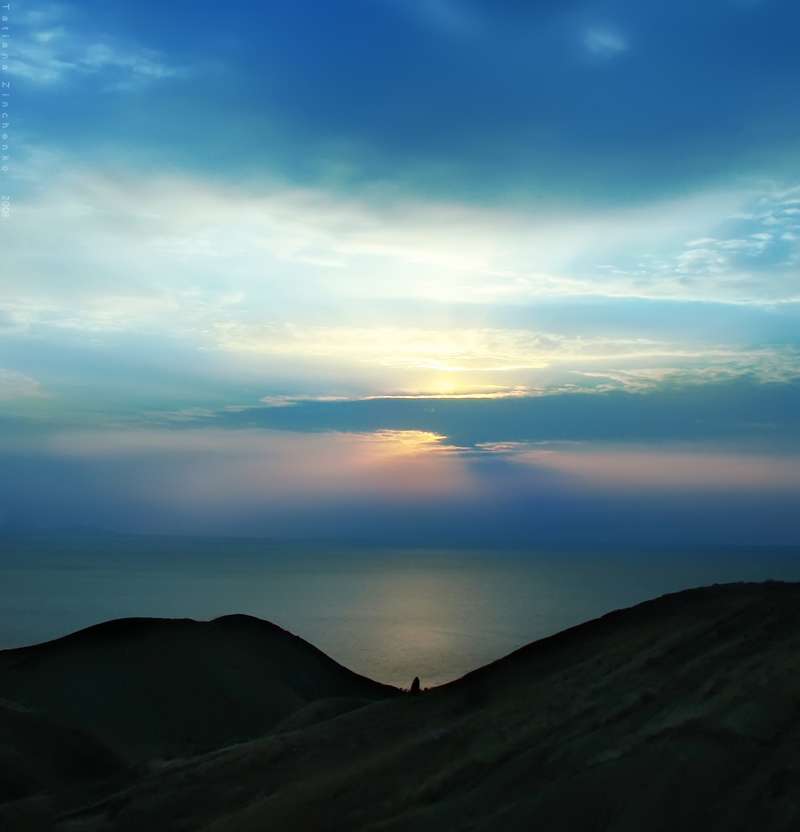 Märchen von der blauen Sonnenuntergang