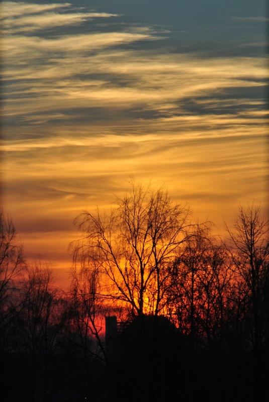 Sonnenuntergang über dem Osten