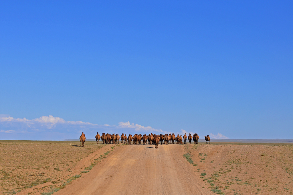 On the road with clouds