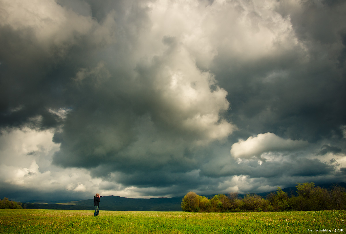 Landschaft mit dem Fotografen