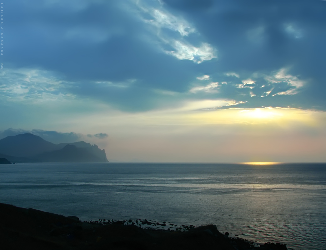 Über den Abend am Meer