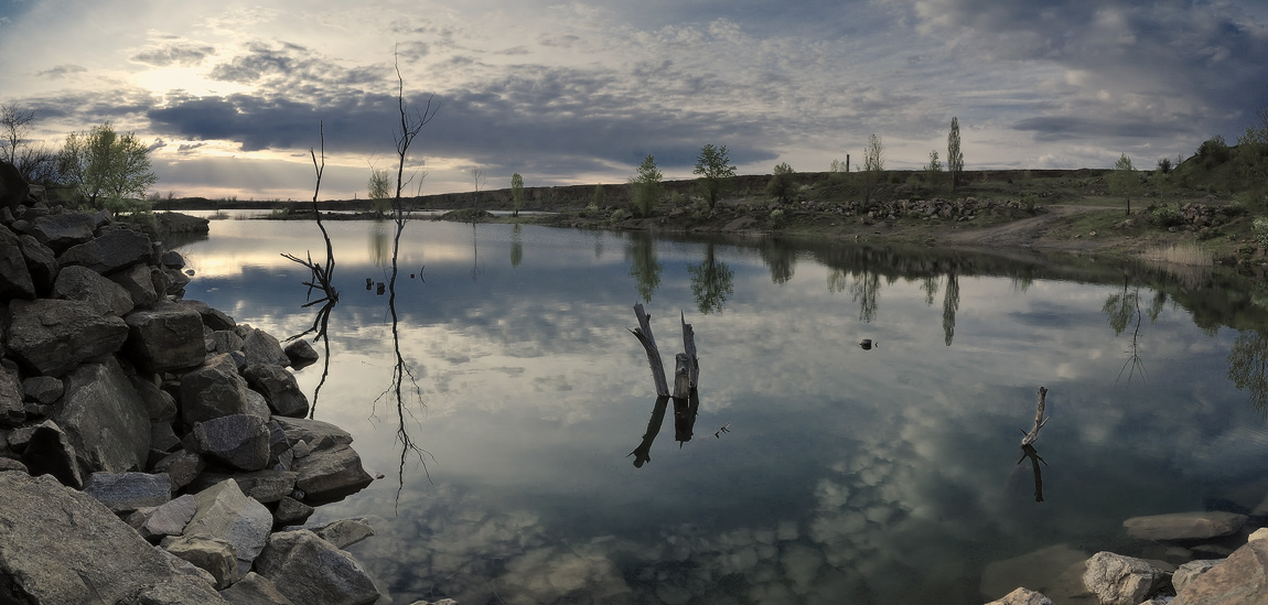 Evening In alten Steinbruch