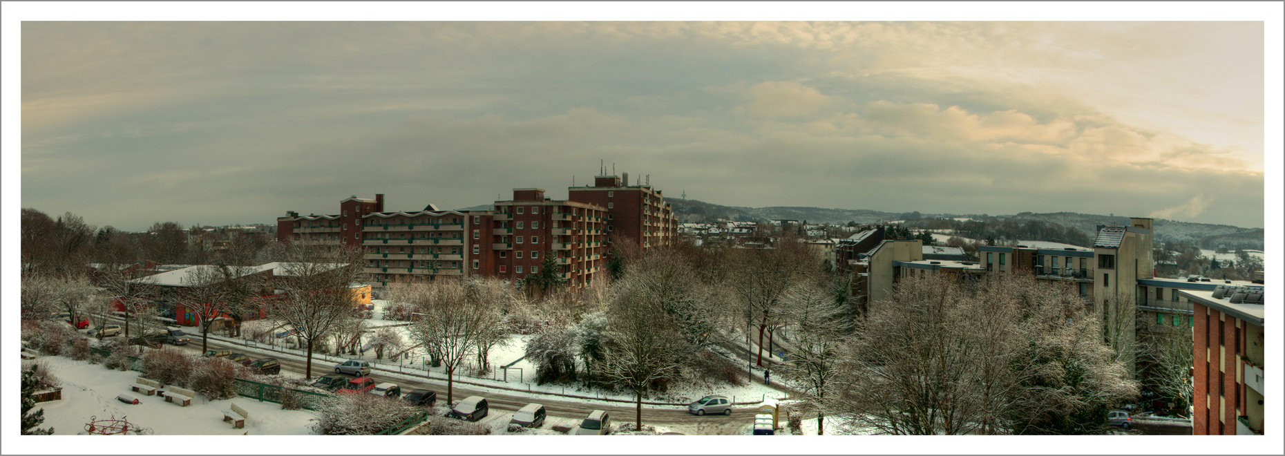 Und von unserem Fenster, nur ein wenig von Belgien.
