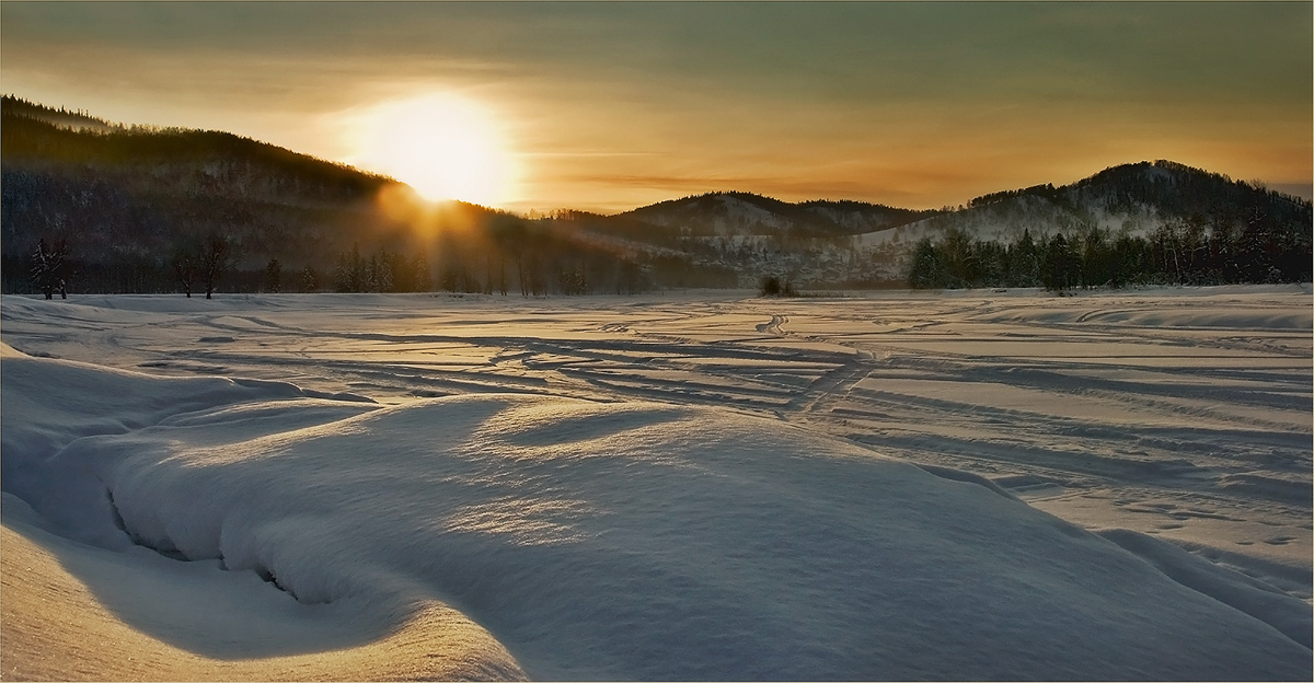 Reliefs Sonnenuntergang
