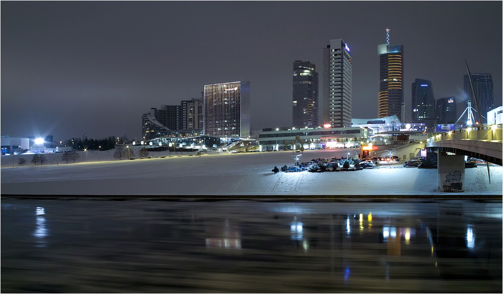 Winter, Nacht, die Promenade