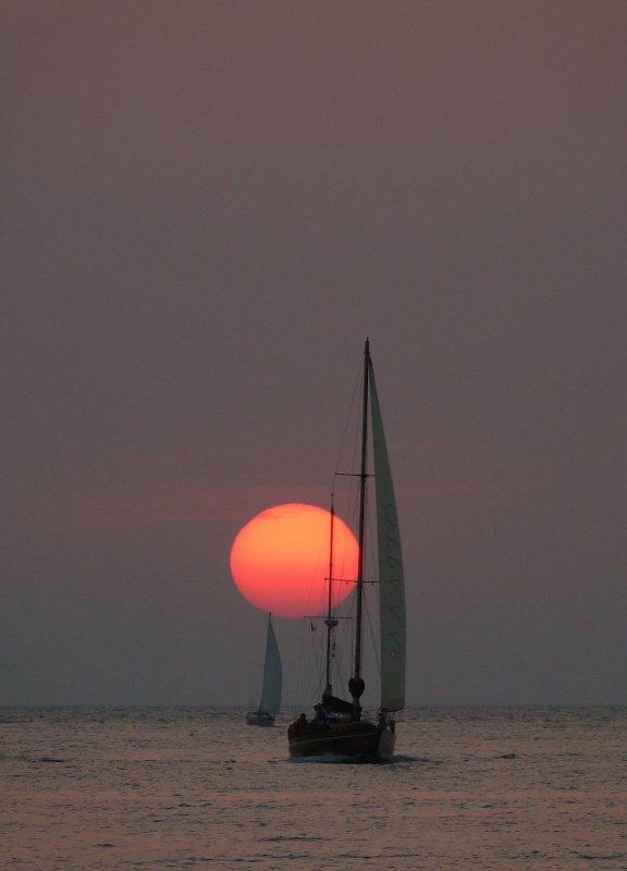 Bei Sonnenuntergang.