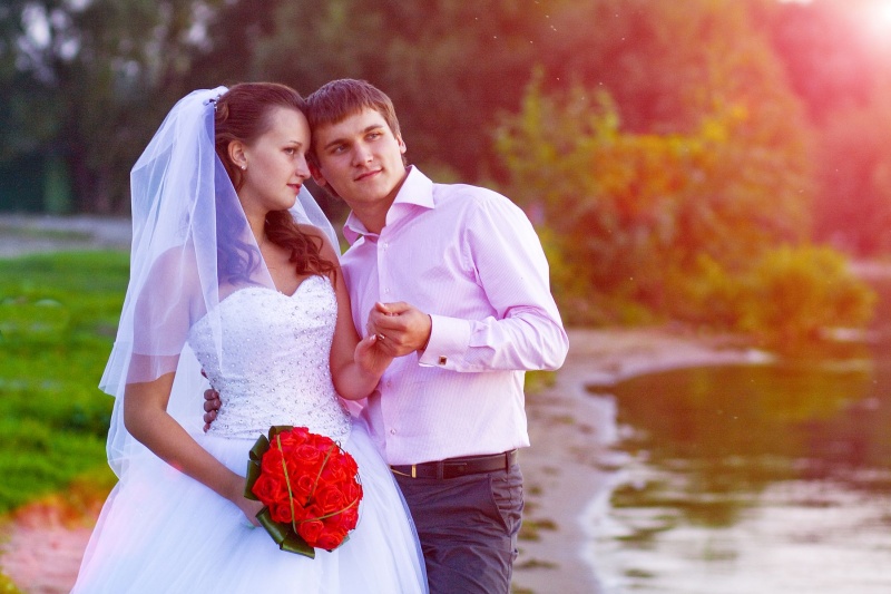 Porträt bei Sonnenuntergang