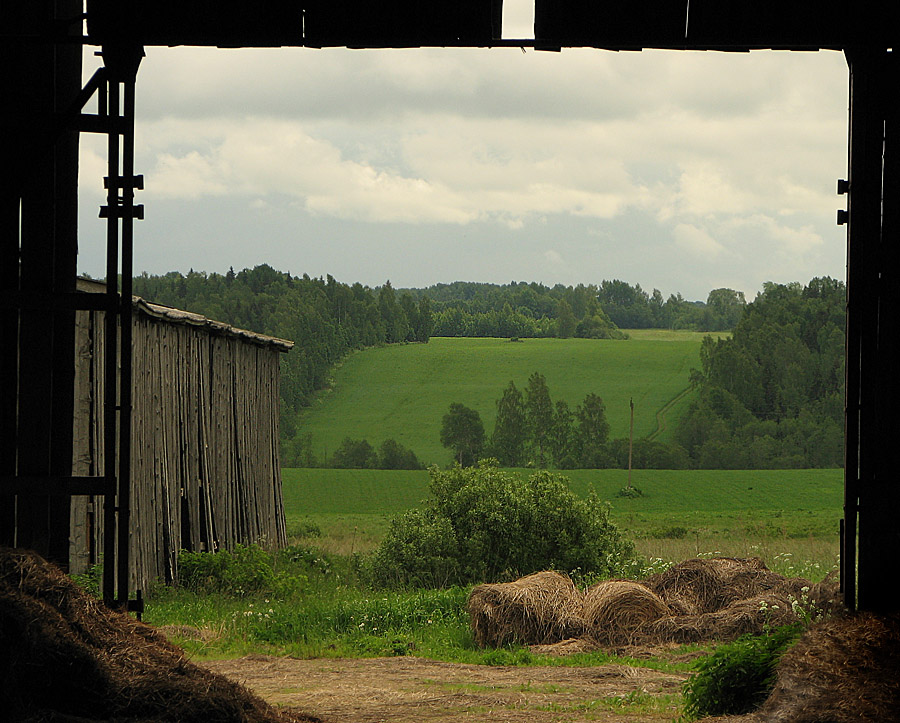 Morgen auf dem Heuboden