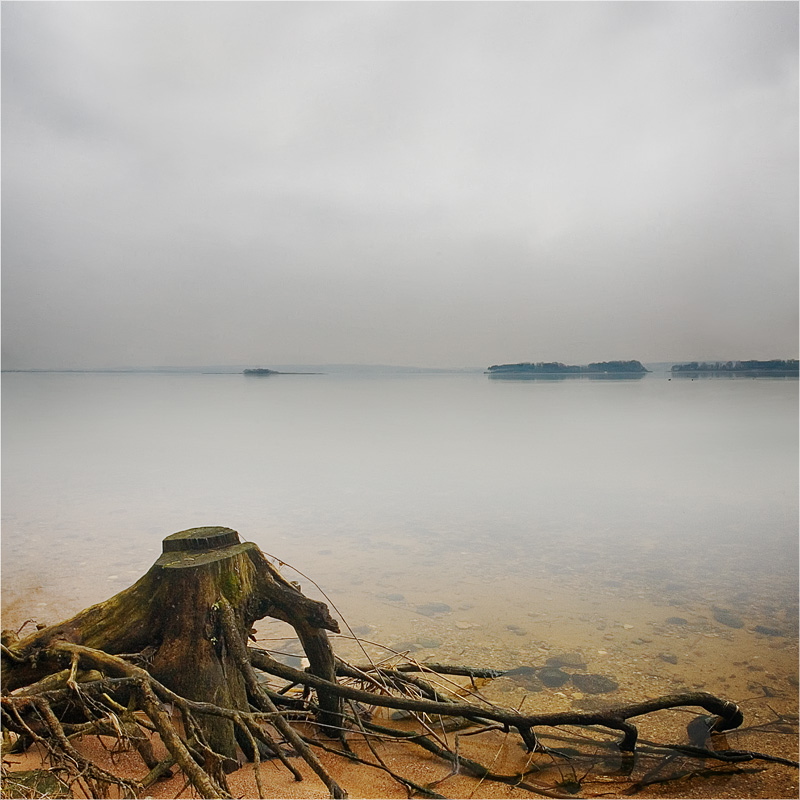 Dull Landschaft mit Enten und Segelboote