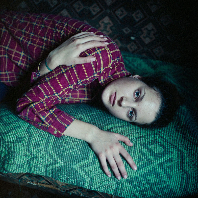 Wick (Porträt auf einer grünen Decke)