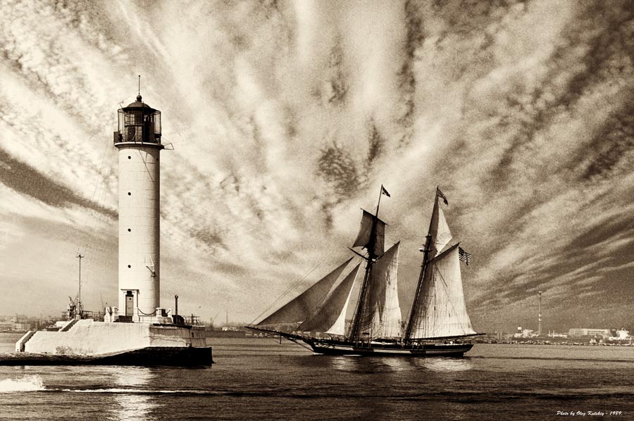Schooner Pride of Baltimore "ist ein Hafen Hafen von Odessa.