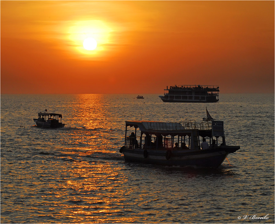 Rush-Hour auf dem See Tonle Sap