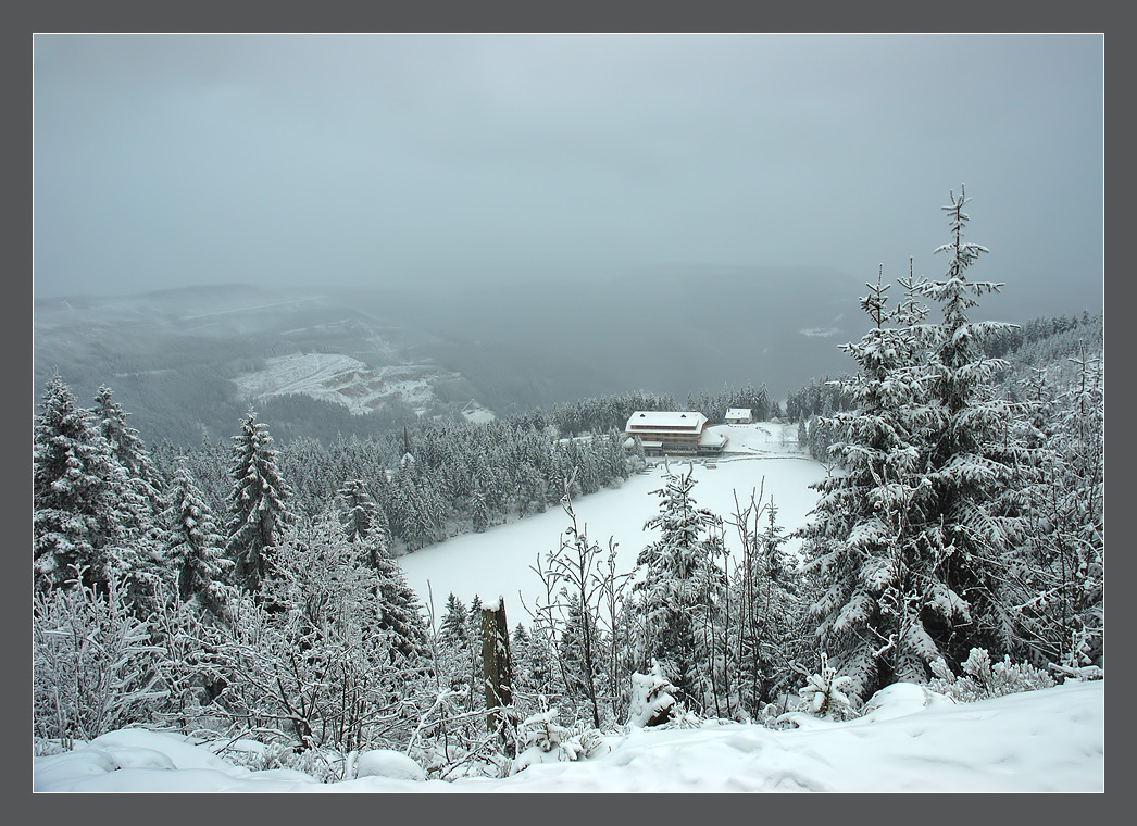 Winterabend im Schwarzwald