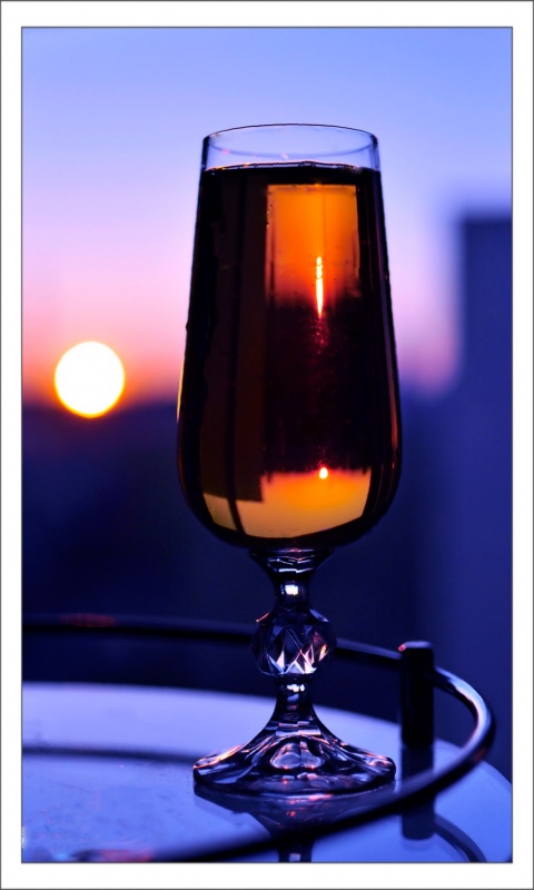 Sunshine in einem Glas Apfelsaft