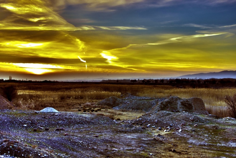 Der erste Sonnenuntergang des Jahres.