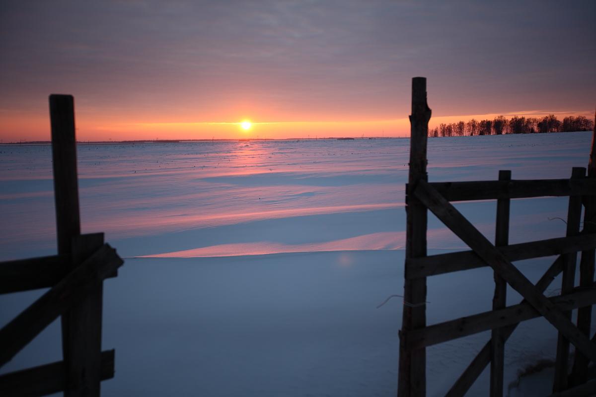 Winter Sonnenuntergang