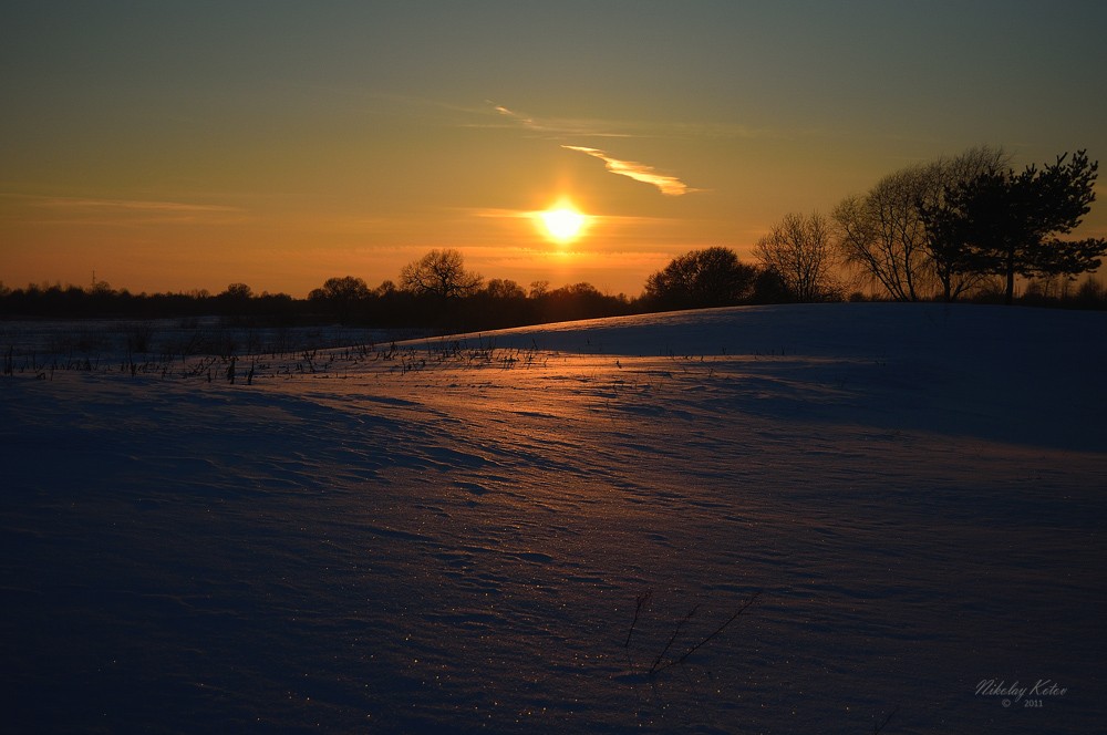 Winter Sonnenuntergang