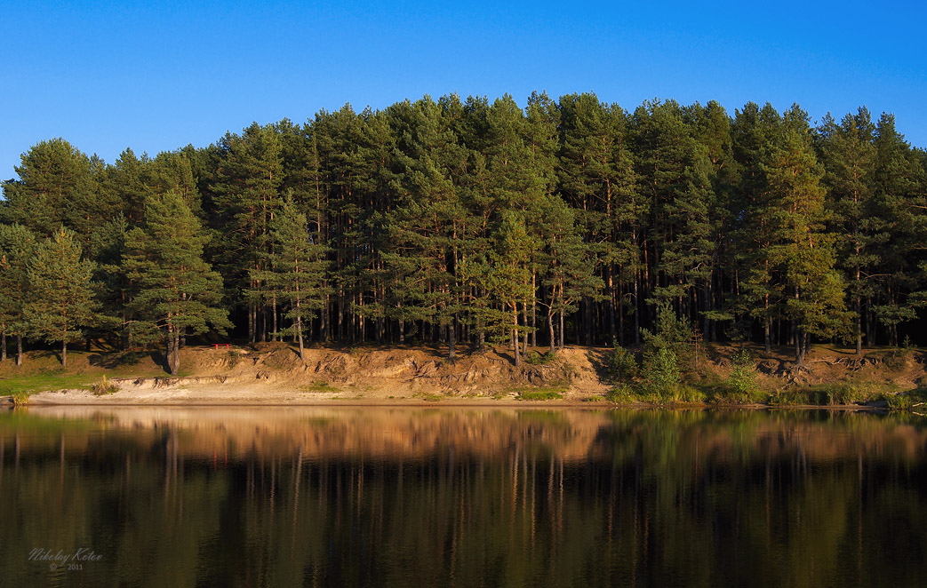 Herbst Sonnenuntergang auf dem See 2