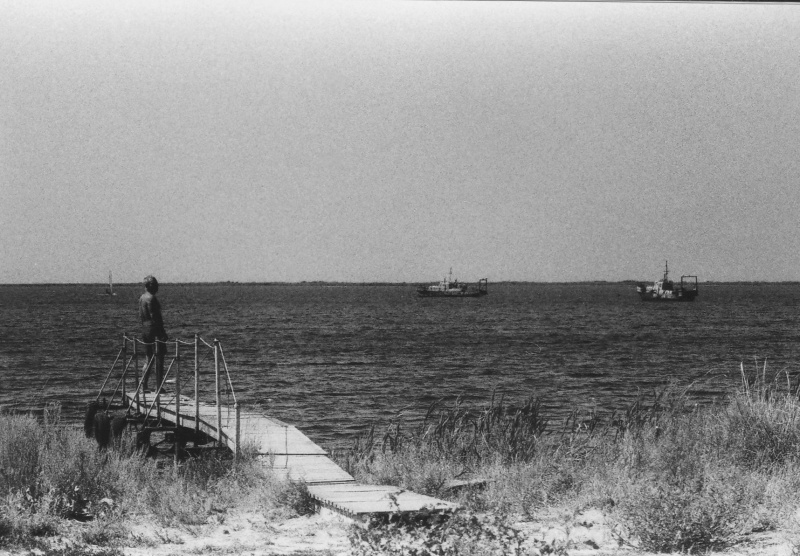 Bucht von alten Handelsschiffen