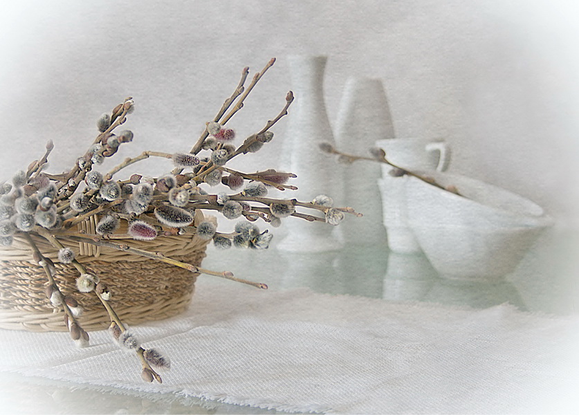 mit der Handfläche ...