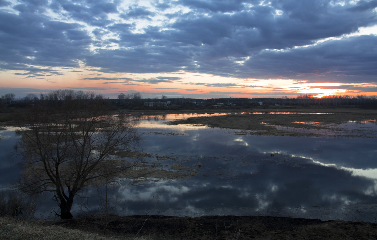 Frühling Sonnenuntergang