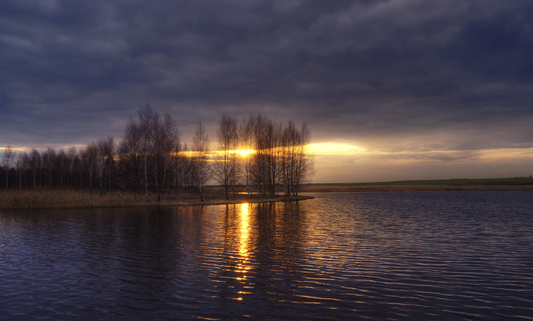 Frühling Sonnenuntergang