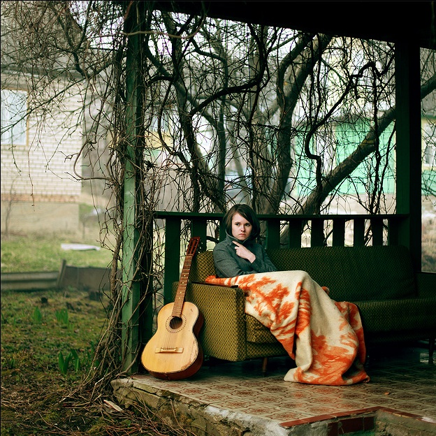 Porträt einer Gitarre