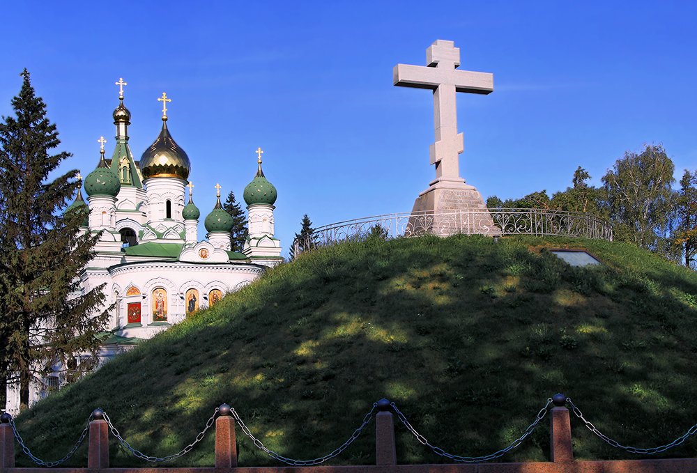 Massengrab der russischen Soldaten starben in der Schlacht von Poltawa
