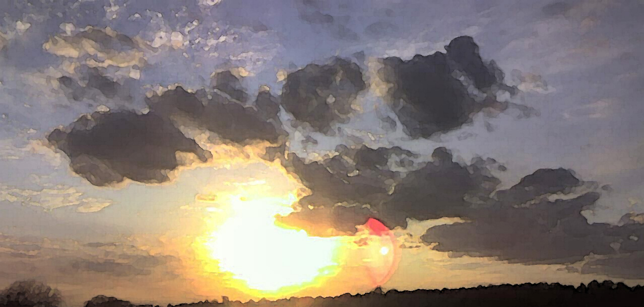 Akvarelevy Sonnenuntergang