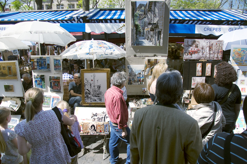 Kunstmarkt in Montmartre